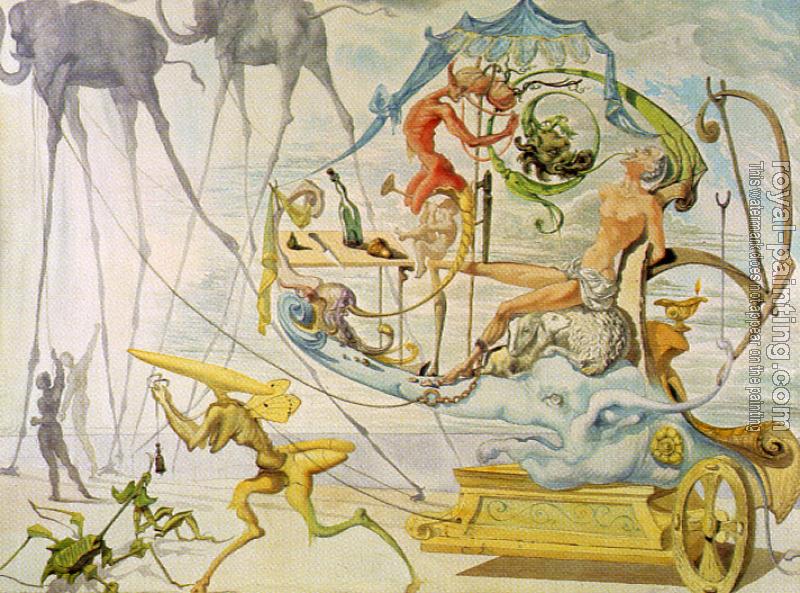 Salvador Dali : The Grape Pickers, Bacchus Chariot (The Triumph of Dionysus)
